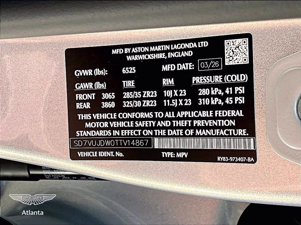 2026 Lightning Silver Aston Martin DBX 707 AWD SUV