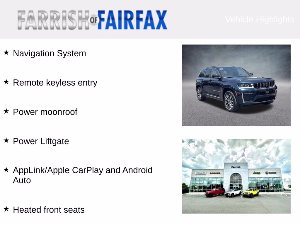 2026 Fathom Blue Pearlcoat Jeep Grand Cherokee Summit 4X4 SUV