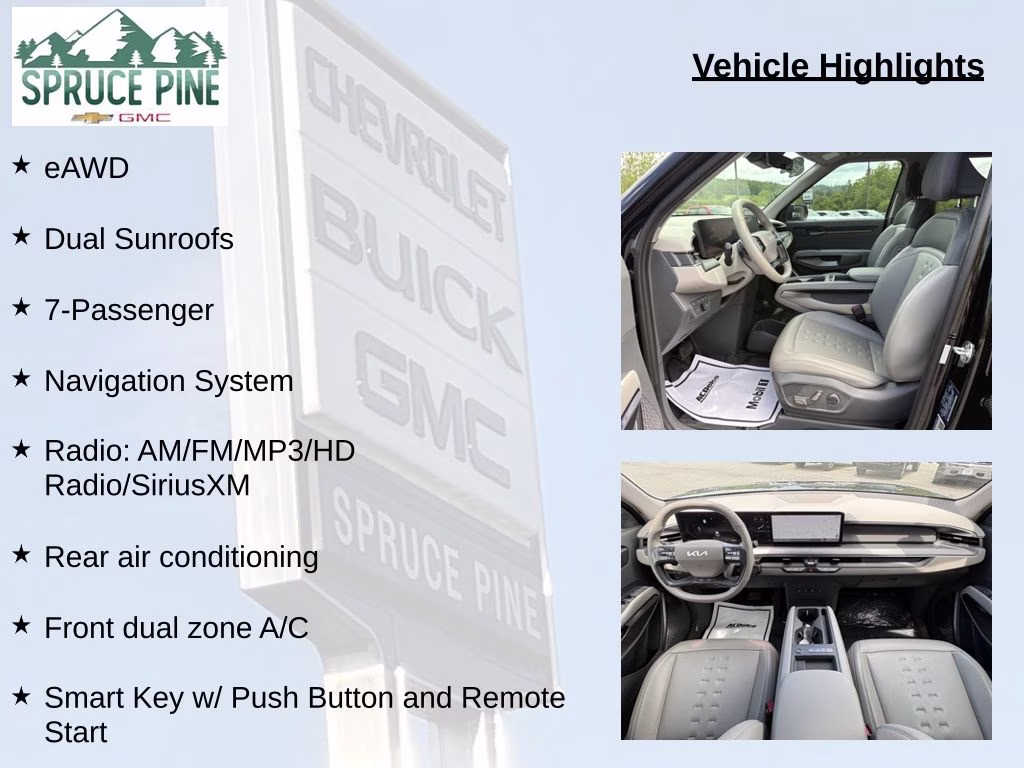 2024 Aurora Black Pearl Kia EV9 Wind AWD SUV