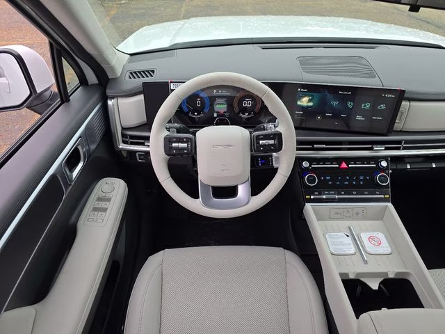 2026 Serenity White Hyundai Santa Fe Hybrid SEL AWD SUV