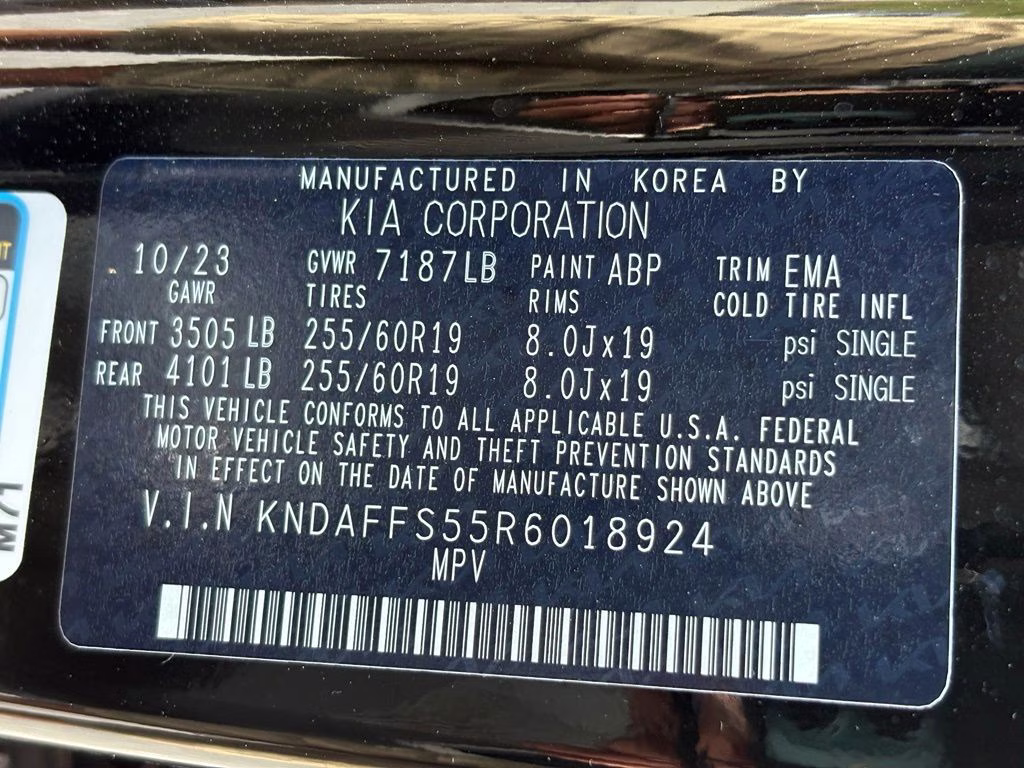 2024 Aurora Black Pearl Kia EV9 Wind AWD SUV