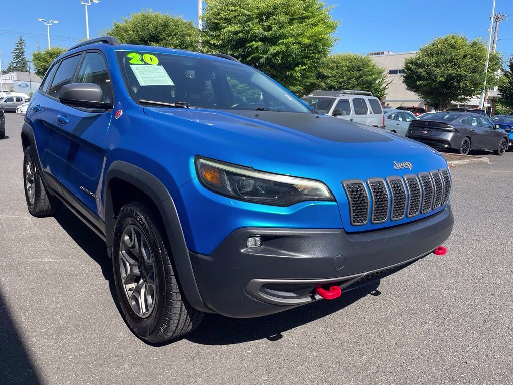 2020 Hydro Blue Pearlcoat Jeep Cherokee Trailhawk 4X4 SUV