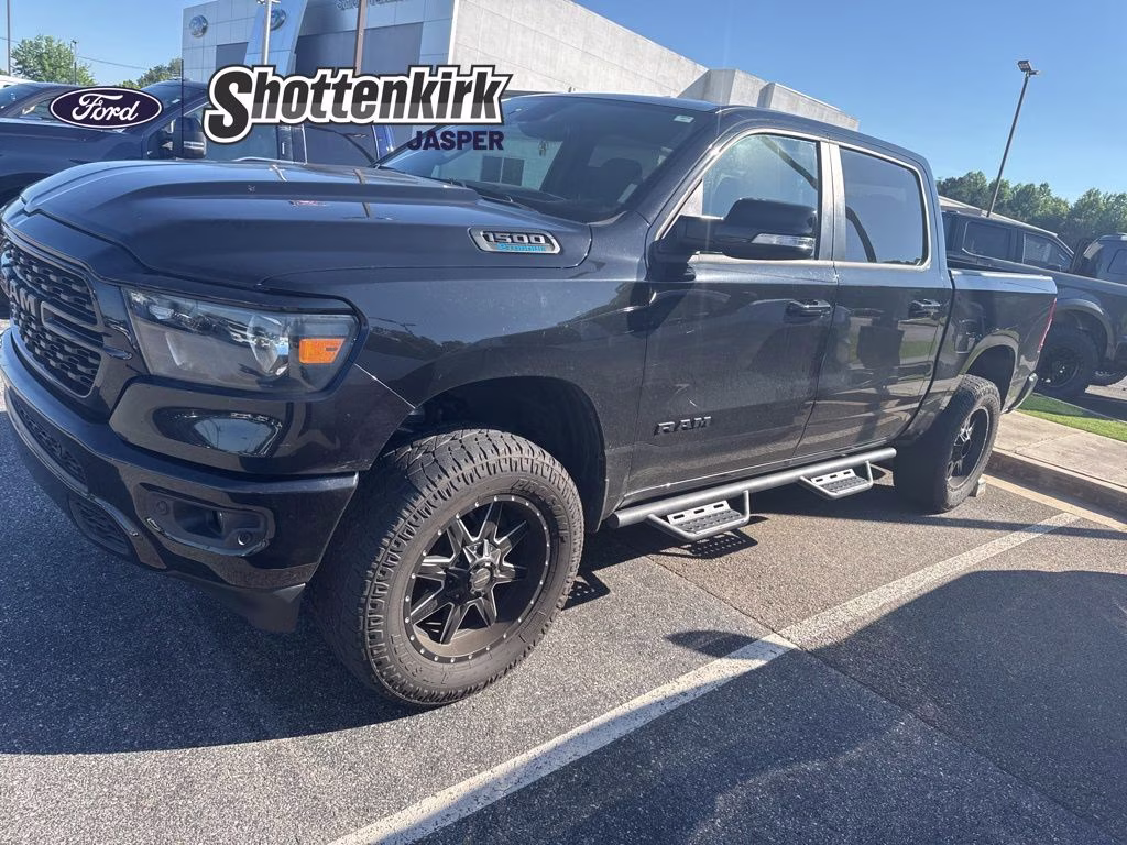 2022 Diamond Black Crystal Pearlcoat Ram 1500 Big Horn/Lone Star 4X4 Truck