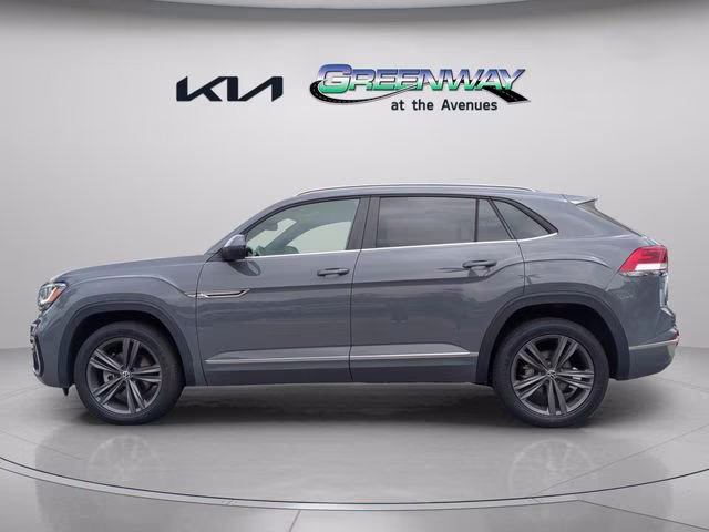 2021 Pure Gray Volkswagen Atlas Cross Sport 3.6L V6 SE w/Technology R-Line AWD SUV