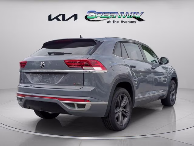 2021 Pure Gray Volkswagen Atlas Cross Sport 3.6L V6 SE w/Technology R-Line AWD SUV