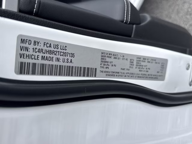2026 Bright White Clearcoat Jeep Grand Cherokee Limited Reserve 4X4 SUV