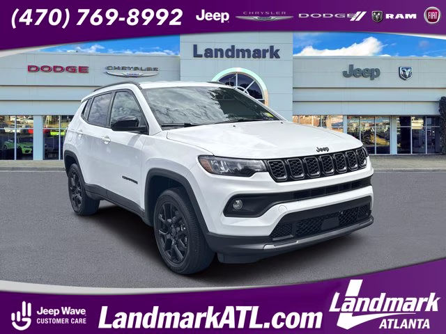 2026 Bright White Clearcoat Jeep Compass Latitude Altitude 4X4 SUV