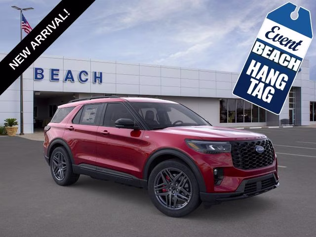 2026 Red Metallic Ford Explorer ST-Line RWD SUV