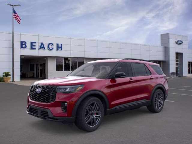 2026 Red Metallic Ford Explorer ST-Line RWD SUV