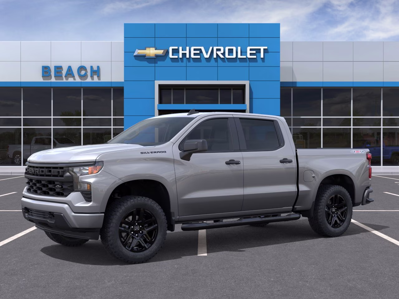 2026 Sterling Gray Metallic Chevrolet Silverado 1500 Custom 4X4 Truck