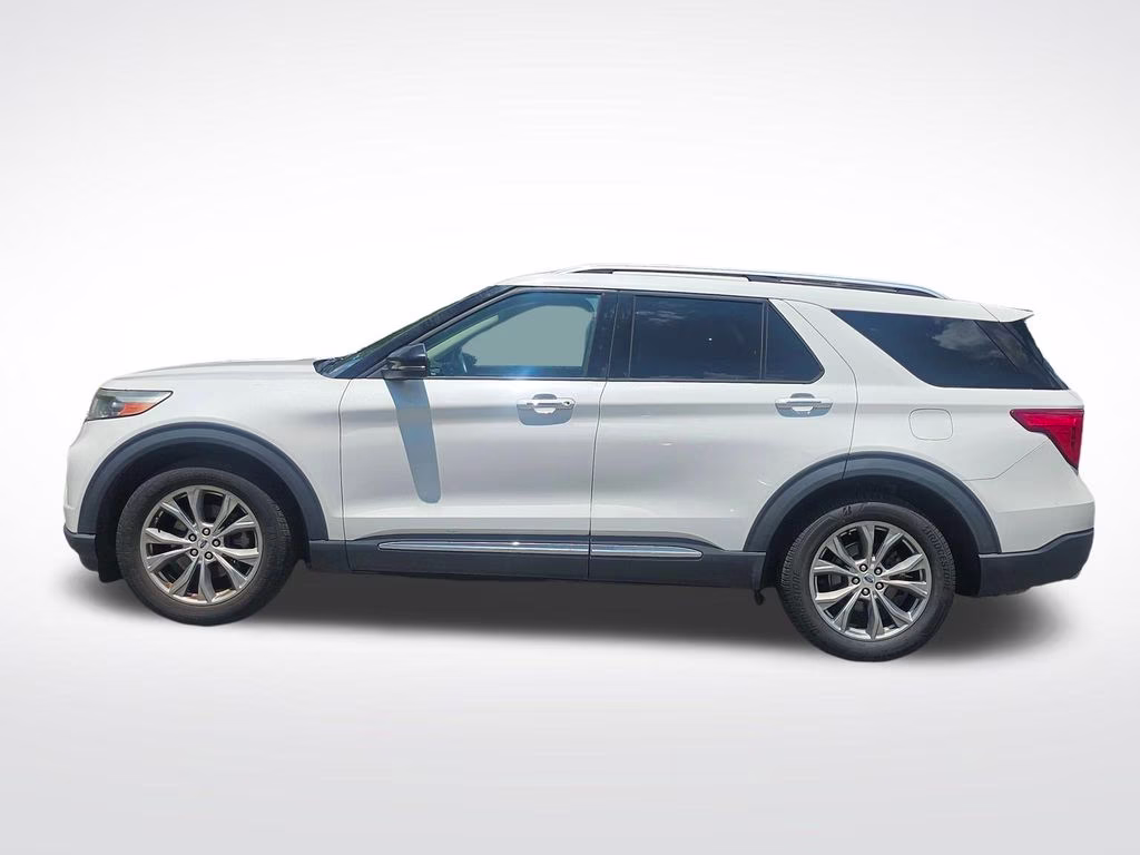 2021 Star White Metallic Tri-Coat Ford Explorer Limited RWD SUV