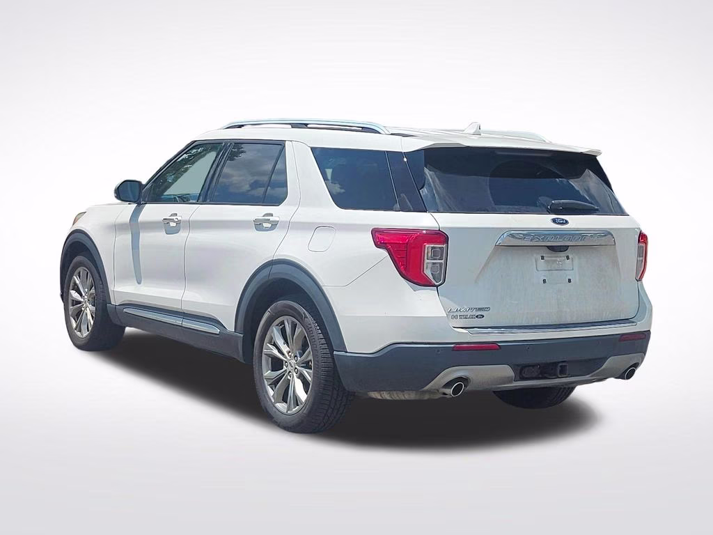 2021 Star White Metallic Tri-Coat Ford Explorer Limited RWD SUV