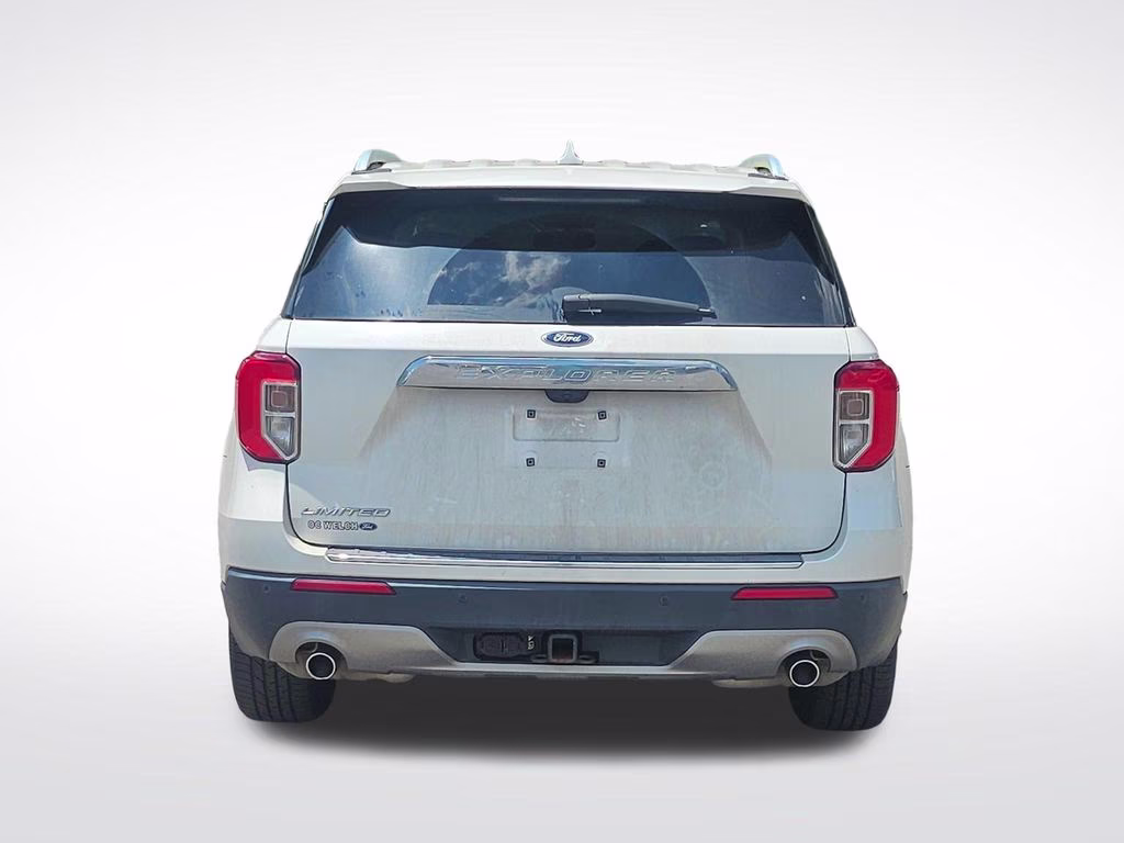 2021 Star White Metallic Tri-Coat Ford Explorer Limited RWD SUV