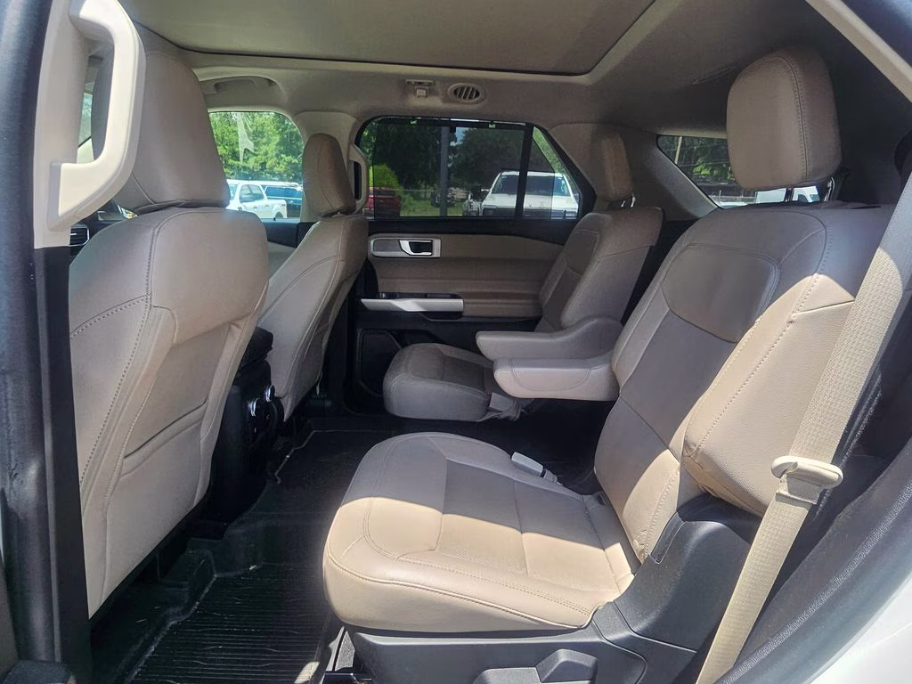2021 Star White Metallic Tri-Coat Ford Explorer Limited RWD SUV
