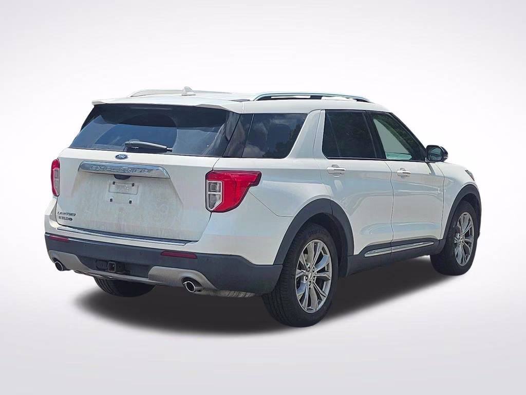 2021 Star White Metallic Tri-Coat Ford Explorer Limited RWD SUV