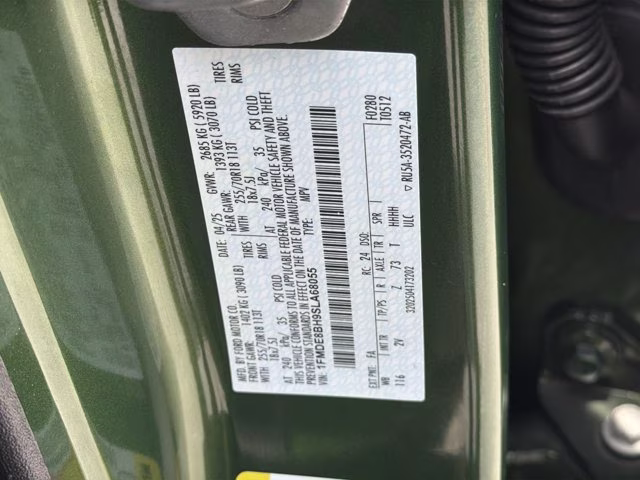 2025 Green Metallic Ford Bronco Outer Banks 4X4 Convertible