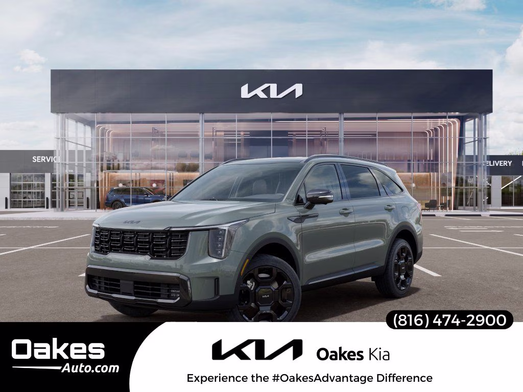 2026 Cityscape Green Kia Sorento Hybrid X-Line SX Prestige AWD SUV