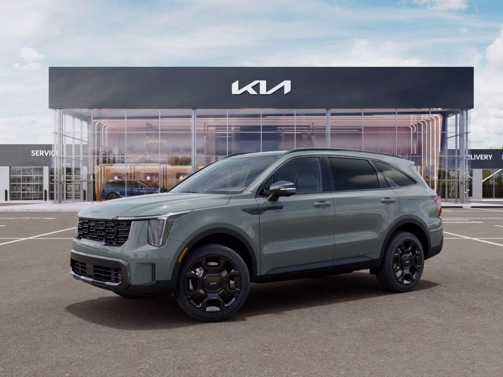 2026 Cityscape Green Kia Sorento Hybrid X-Line SX Prestige AWD SUV