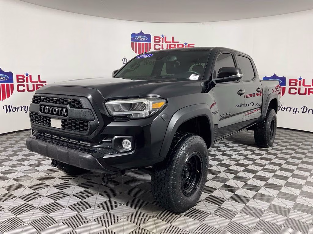 2021 Midnight Black Metallic Toyota Tacoma TRD Off-Road 4X4 Truck
