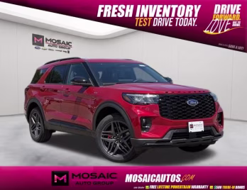 2026 Rapid Red Metallic Tinted Clearcoat Ford Explorer ST-Line 4X4 SUV