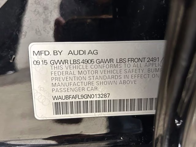 2016 Brilliant Black Audi A4 2.0T Premium AWD Sedan