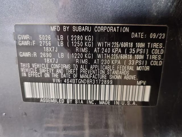 2024 Magnetite Gray Metallic Subaru Outback Limited XT AWD SUV