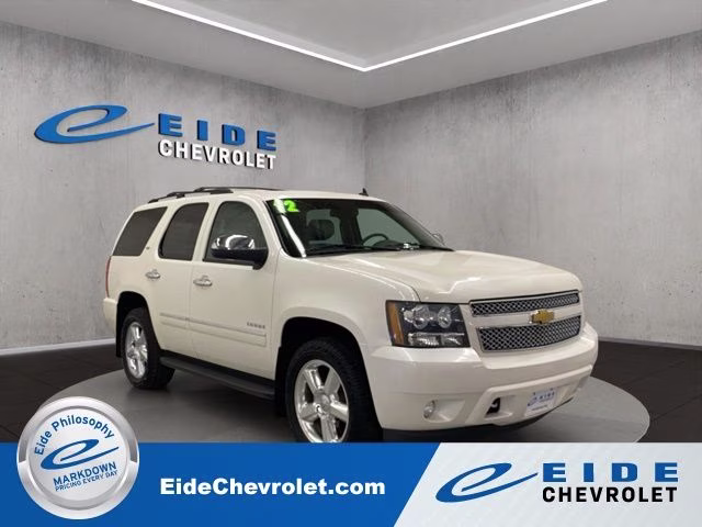2012 White Diamond Clearcoat Chevrolet Tahoe LTZ 4X4 SUV