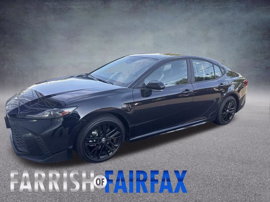 2025 Midnight Black Metallic Toyota Camry SE FWD Sedan