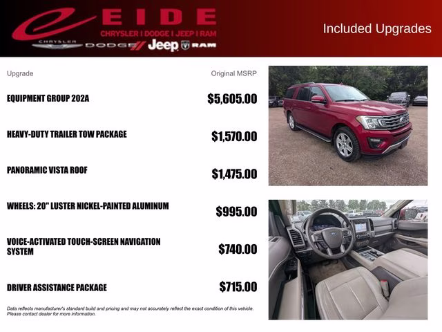 2018 Ruby Red Ford Expedition Max XLT 4X4 SUV