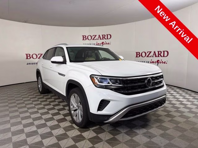 2021 Pure White Volkswagen Atlas Cross Sport 2.0T SE w/Technology FWD SUV
