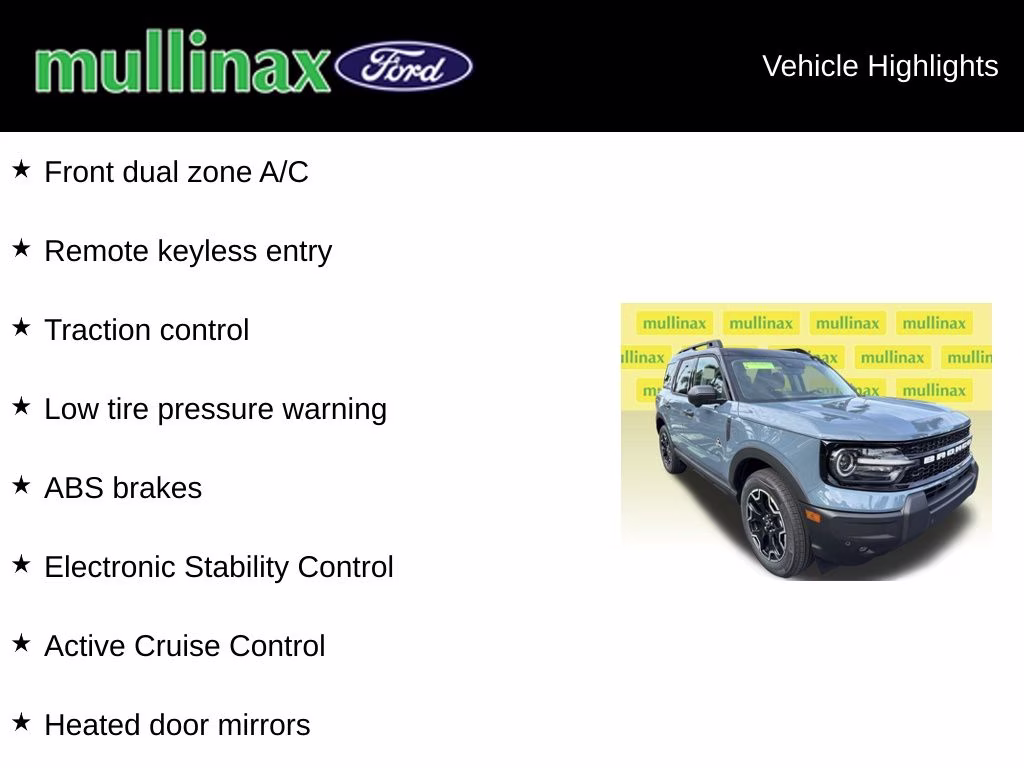 2026 Azure Gray Metallic Tri-Coat Ford Bronco Sport Outer Banks 4X4 SUV