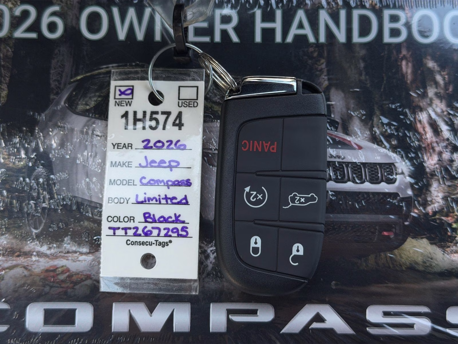 2026 Diamond Black Crystal Pearlcoat Jeep Compass Limited 4X4 SUV