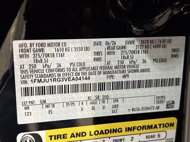 2027 Agate Black Metallic Ford Expedition Tremor 4X4 SUV