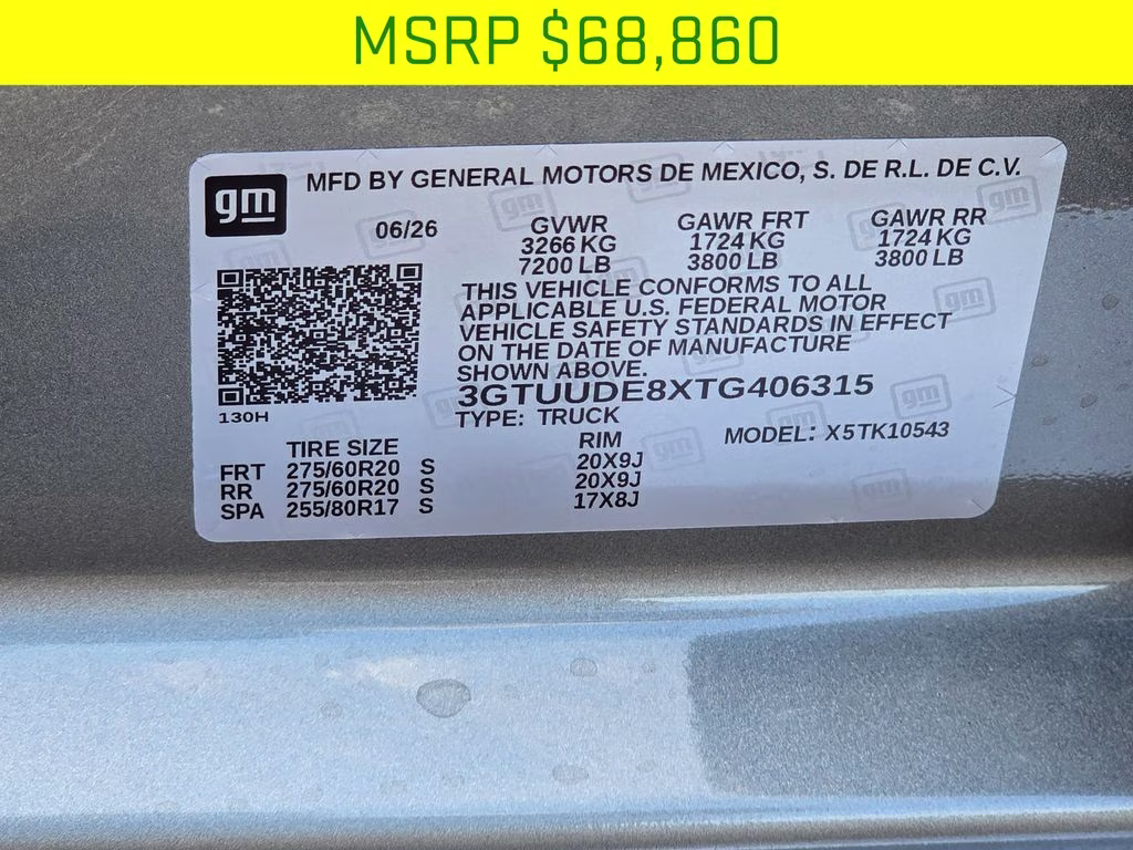 2026 Sterling Metallic GMC Sierra 1500 SLT 4X4 Truck