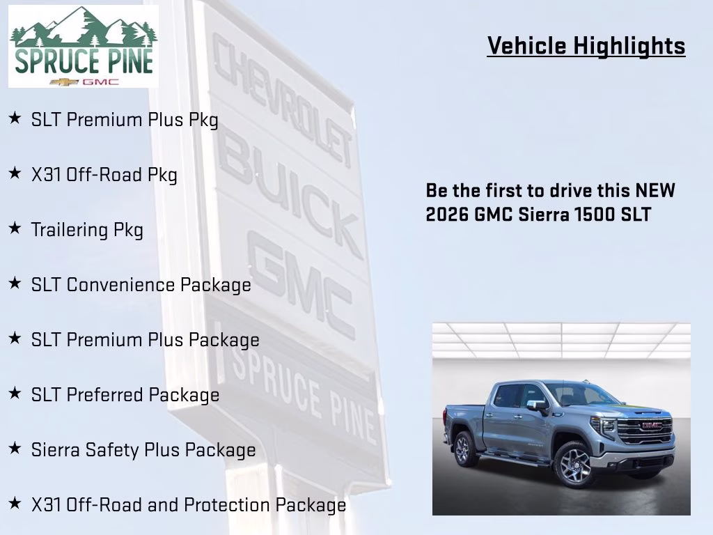 2026 Sterling Metallic GMC Sierra 1500 SLT 4X4 Truck