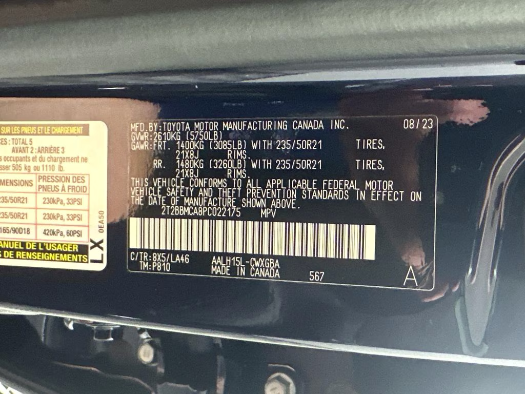 2023 Nightfall Mica Lexus RX 350h Luxury AWD SUV