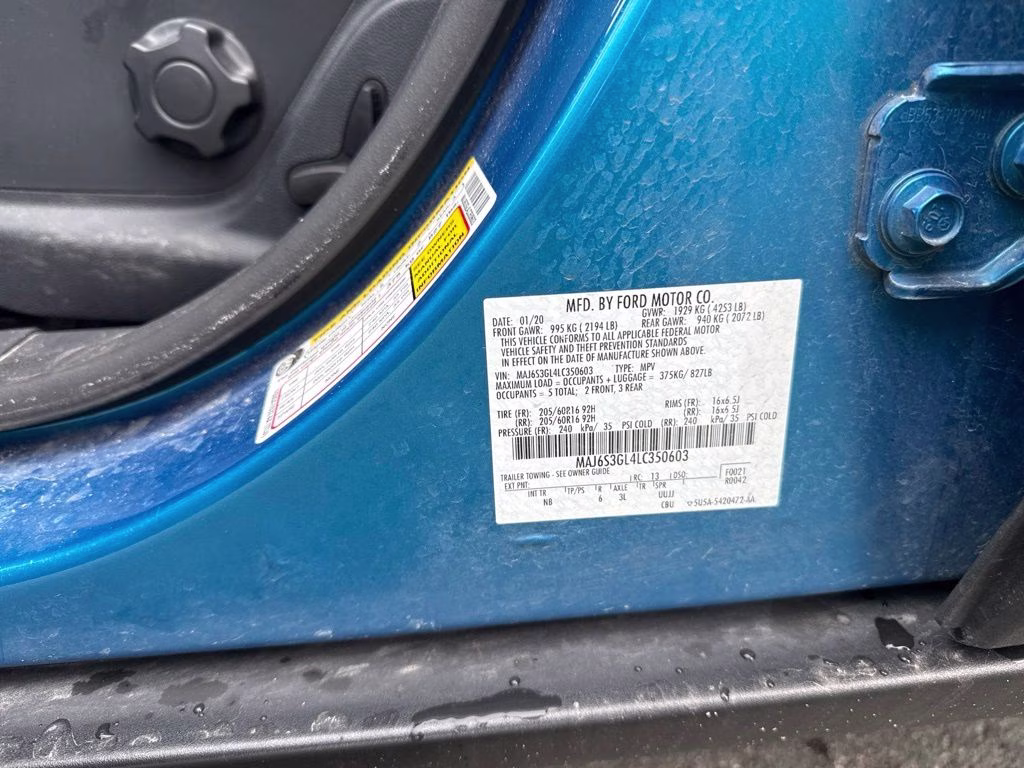 2020 Blue Candy Ford EcoSport SE 4X4 SUV
