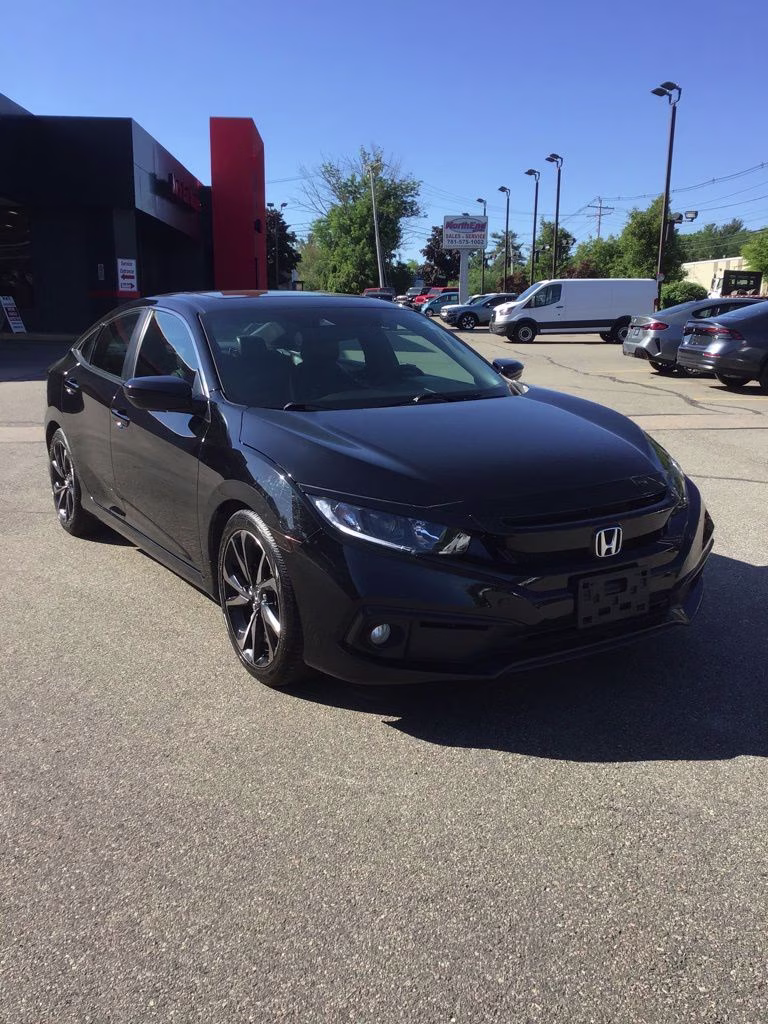2019 Black Honda Civic Sport FWD Sedan