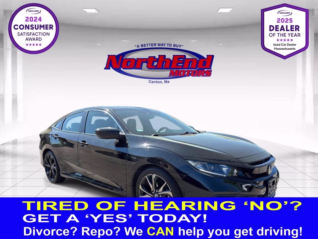 2019 Black Honda Civic Sport FWD Sedan