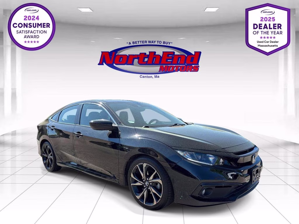 2019 Black Honda Civic Sport FWD Sedan
