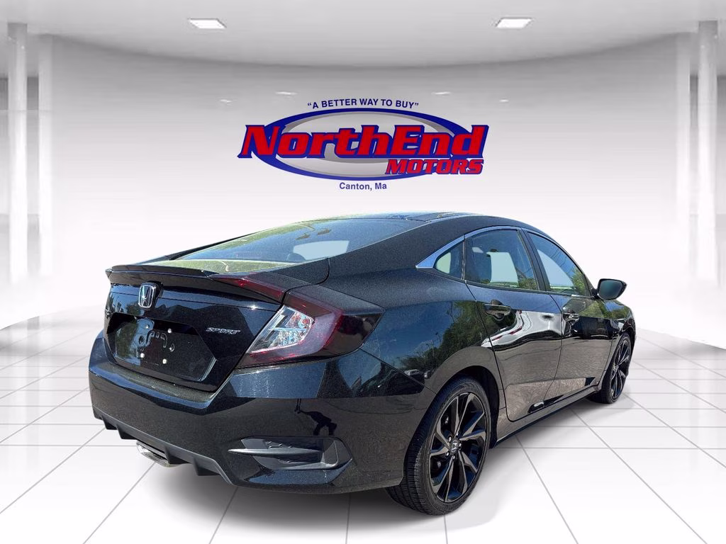 2019 Black Honda Civic Sport FWD Sedan