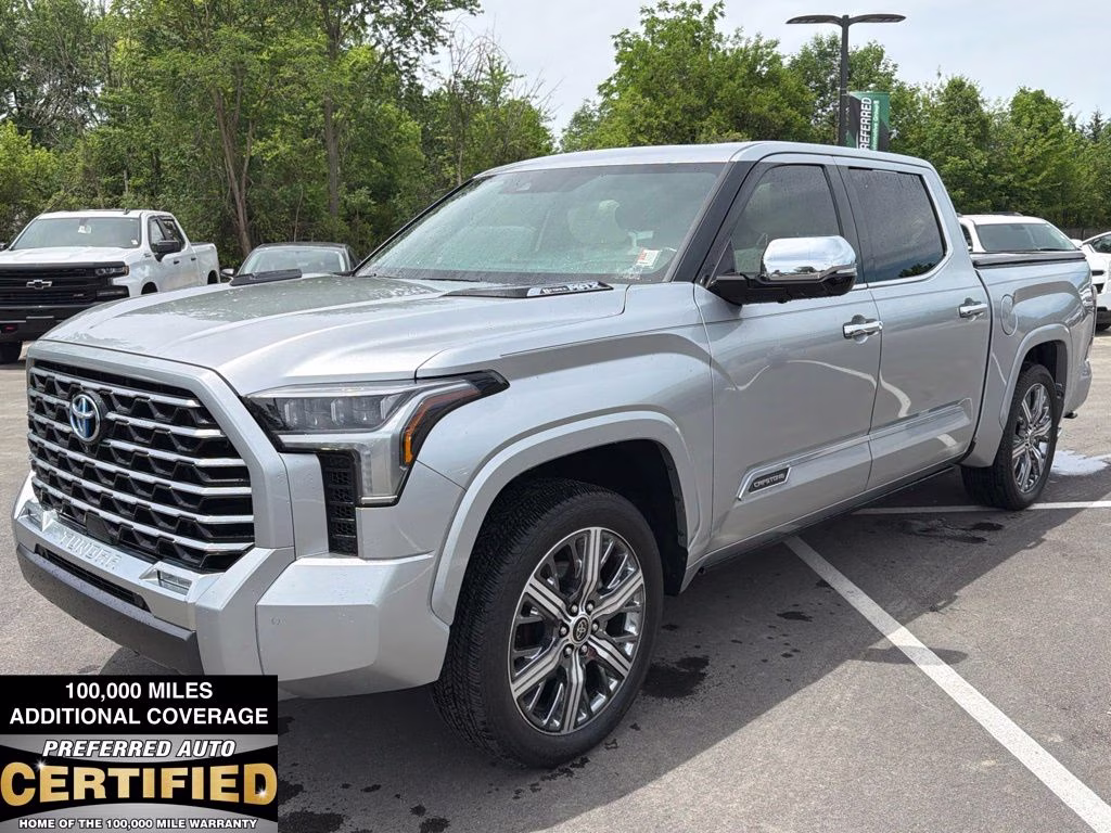 2022 Celestial Silver Metallic Toyota Tundra Hybrid Capstone 4X4 Truck