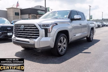 2022 Celestial Silver Metallic Toyota Tundra Hybrid Capstone 4X4 Truck