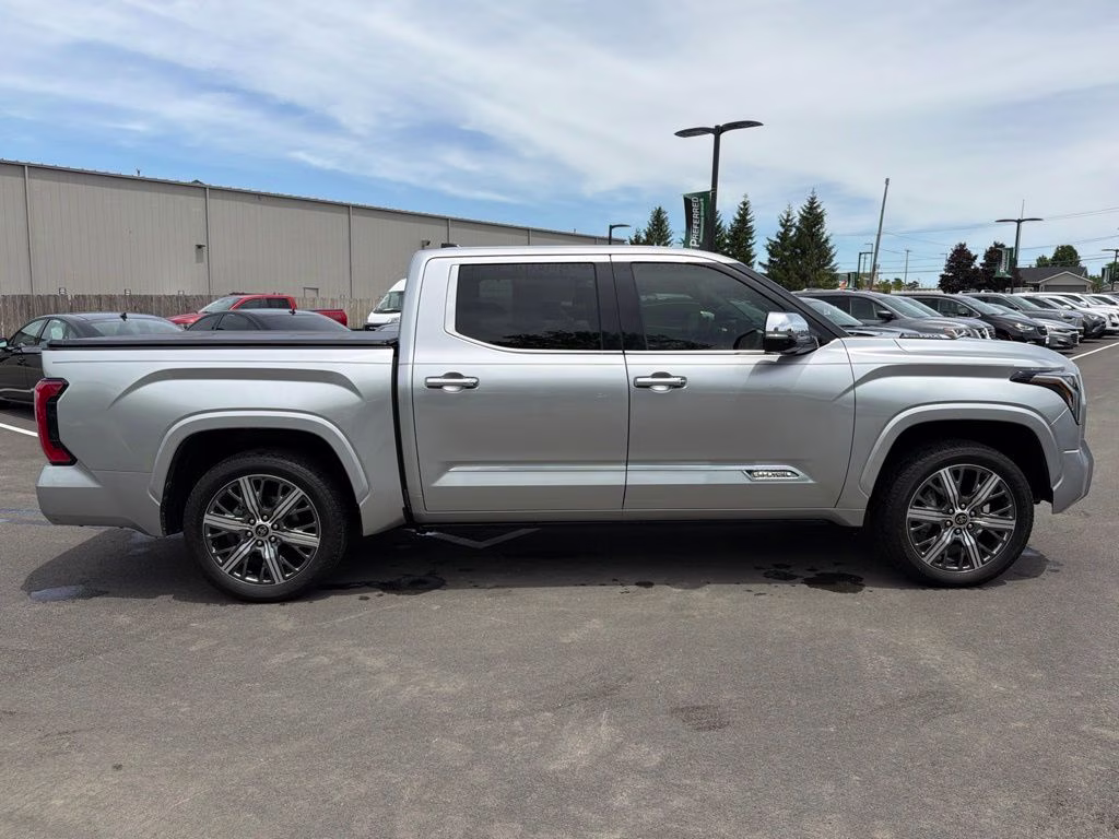 2022 Celestial Silver Metallic Toyota Tundra Hybrid Capstone 4X4 Truck