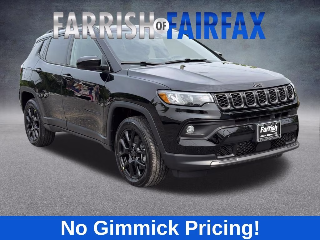 2026 Diamond Black Crystal Pearlcoat Jeep Compass Latitude 4X4 SUV