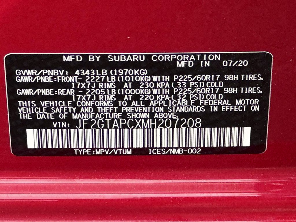 2021 Pure Red Subaru Crosstrek Premium AWD SUV