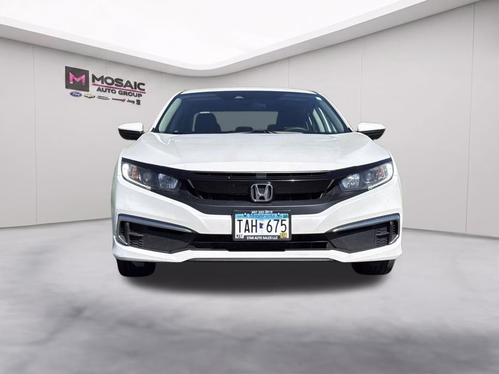 2019 White Orchid Pearl Honda Civic LX FWD Sedan