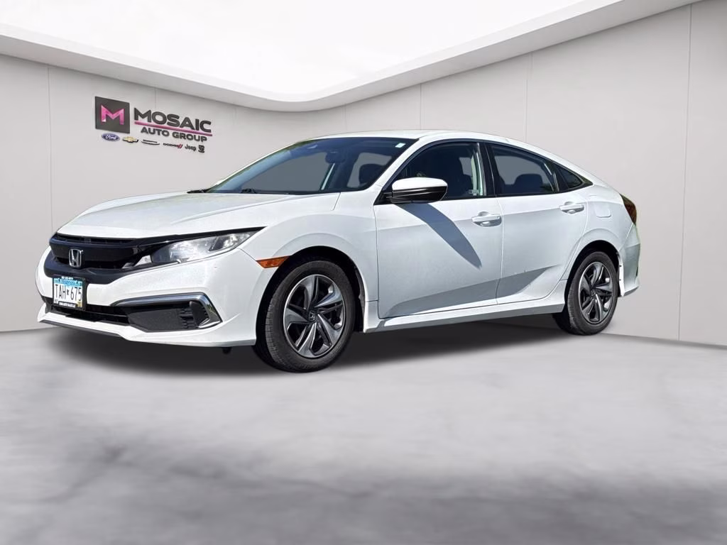 2019 White Orchid Pearl Honda Civic LX FWD Sedan
