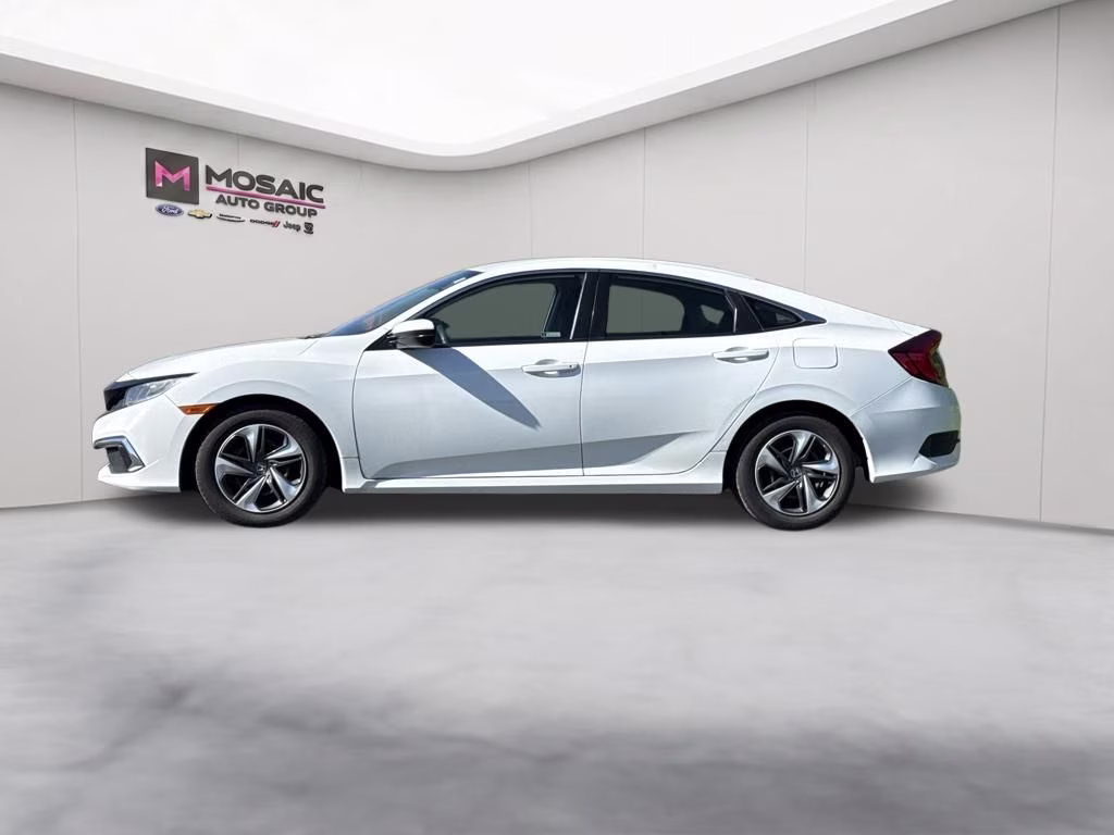2019 White Orchid Pearl Honda Civic LX FWD Sedan