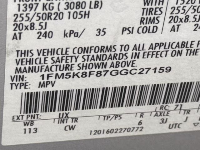 2016 Ingot Silver Ford Explorer Limited 4X4 SUV